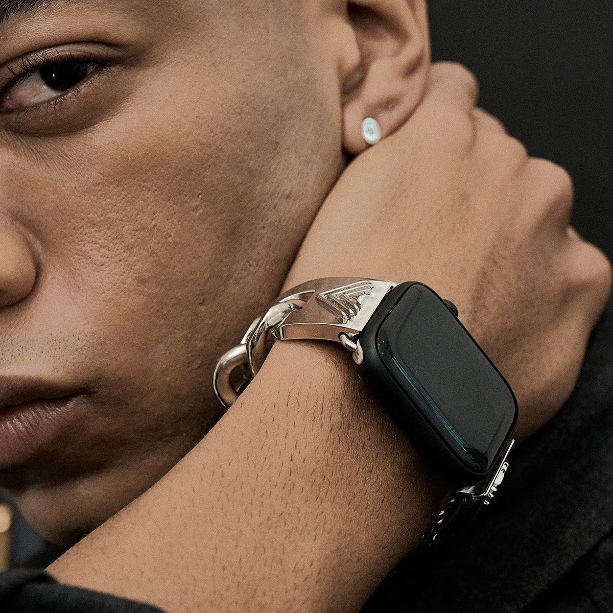 실버태그(SILVERTAG) APPLE WATCH STRAP NAST-ST1502DC 애플워치 체인 메탈 실버 스트랩