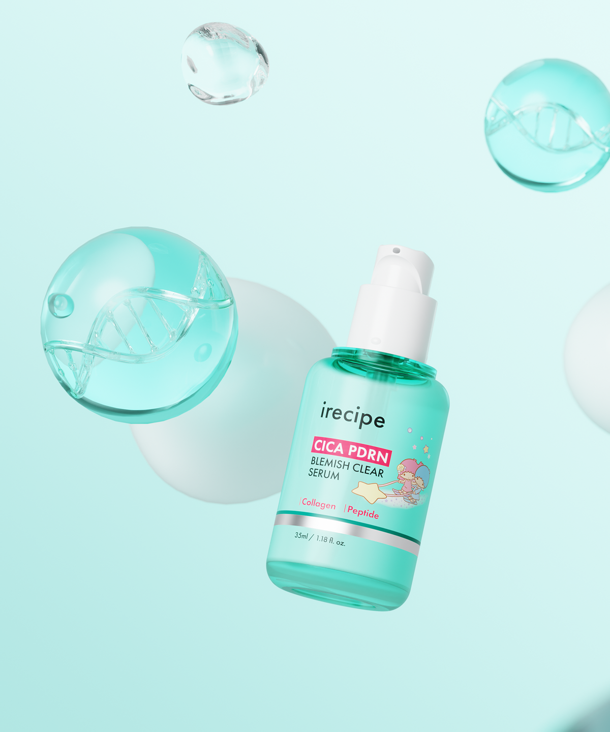 아이레시피(IRECIPE) [콜라보] 시카 PDRN 흔적 트러블  클리어 미백 세럼 35ml