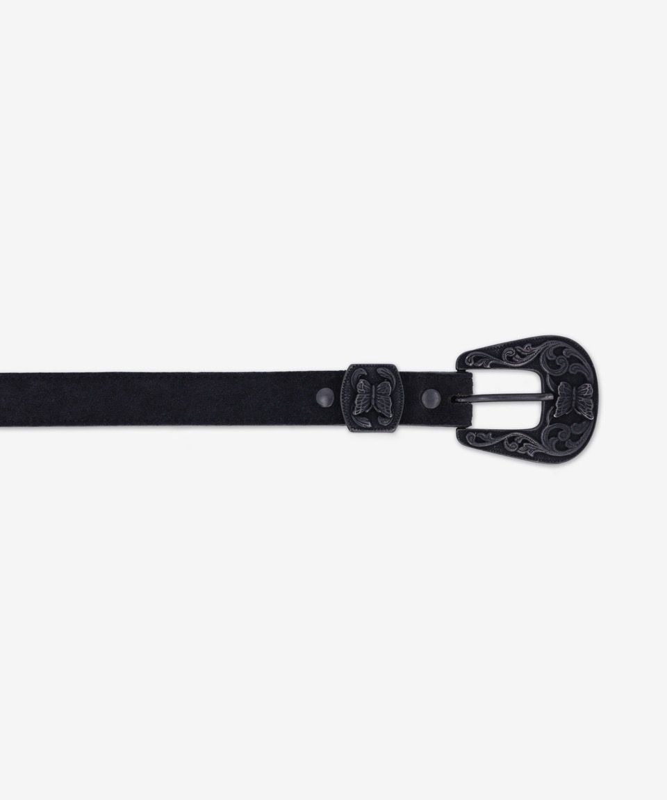 MUSINSA | NEEDLES Papillon Western Tip Belt - Black / QV028BLACK