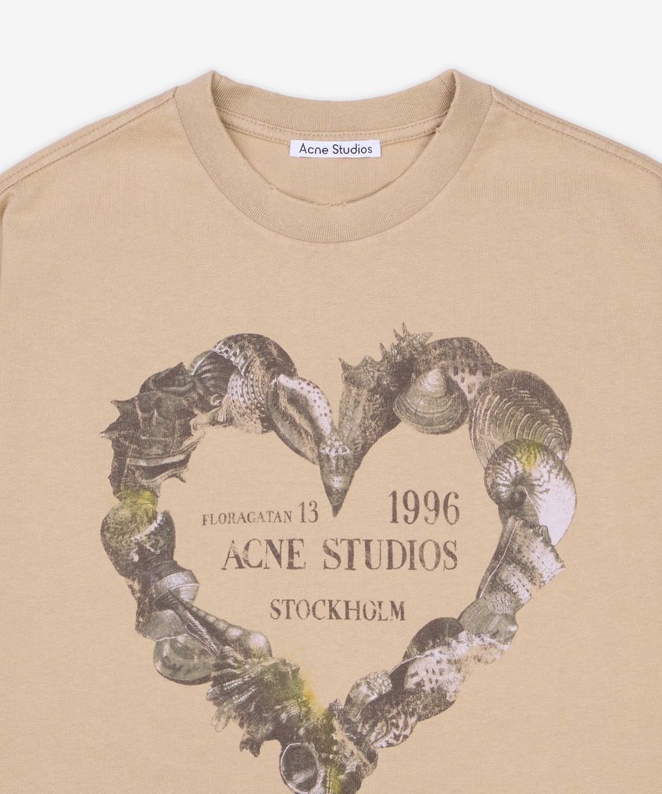 MUSINSA公式 | ACNE STUDIOS レイヤードプリントTシャツ - サンド