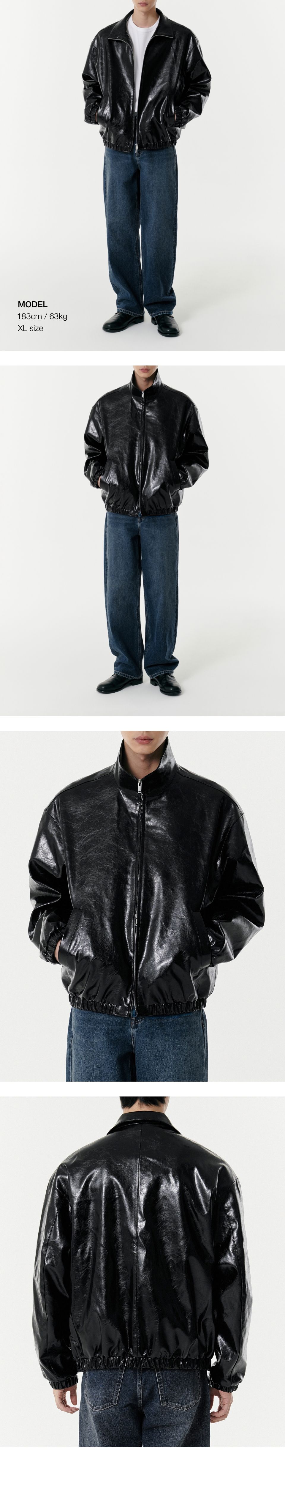 MUSINSA | MUSINSA STANDARD Patent Synthetic Leather Track Jacket