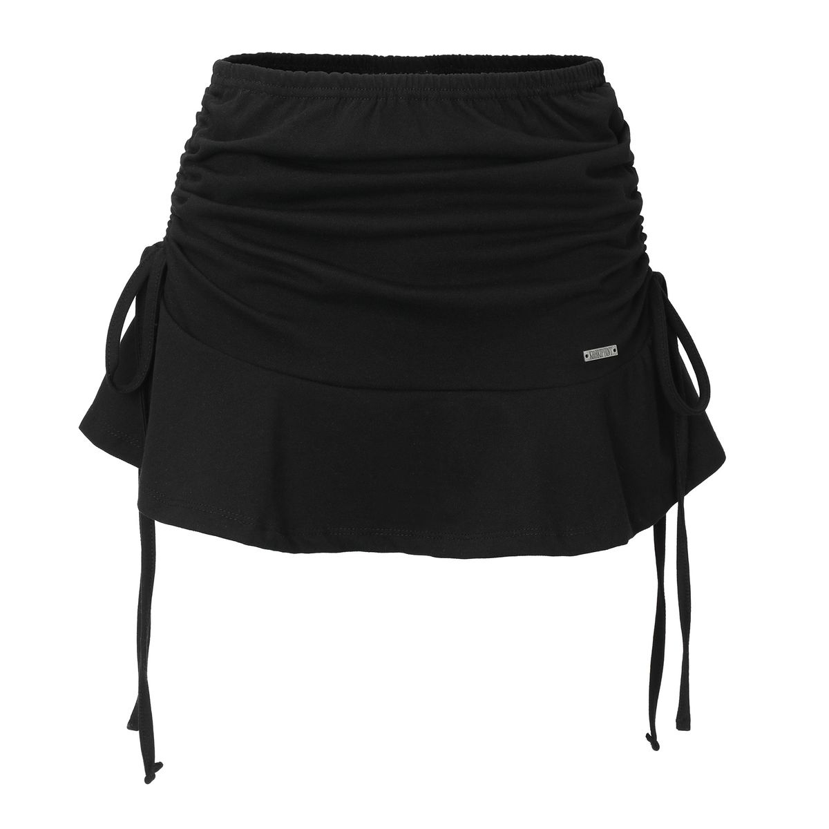카키포인트(KHAKIPOINT) Ribbon Shirring Skirt (black)