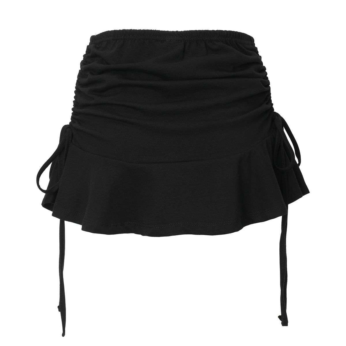 카키포인트(KHAKIPOINT) Ribbon Shirring Skirt (black)