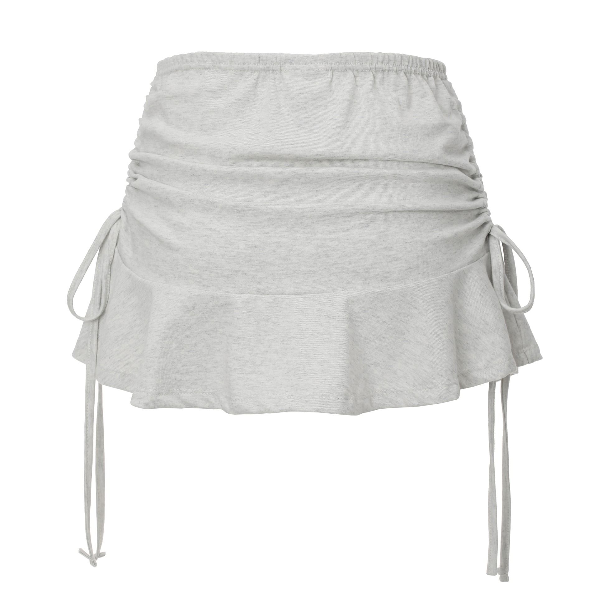 MUSINSA公式 | KHAKIPOINT Ribbon Shirring Skirt (melange)
