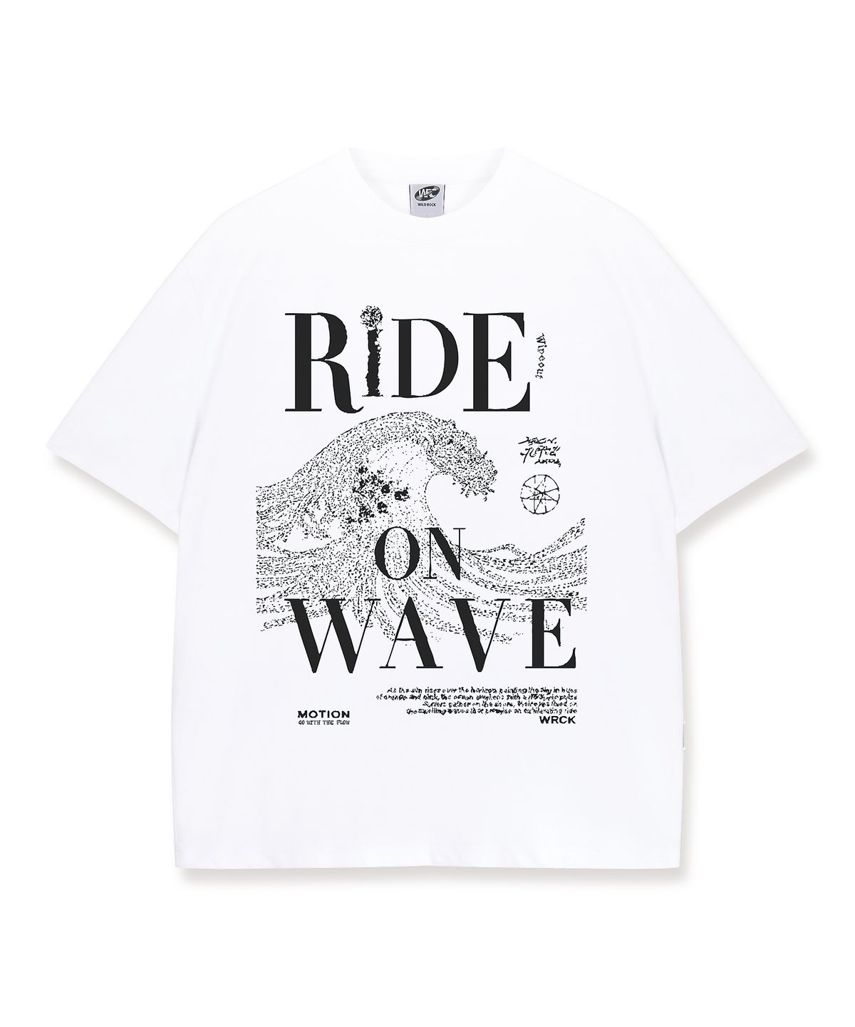 와일드락(WILDROCK) Ride on Wave Cool cotton Overfit half T-shirts