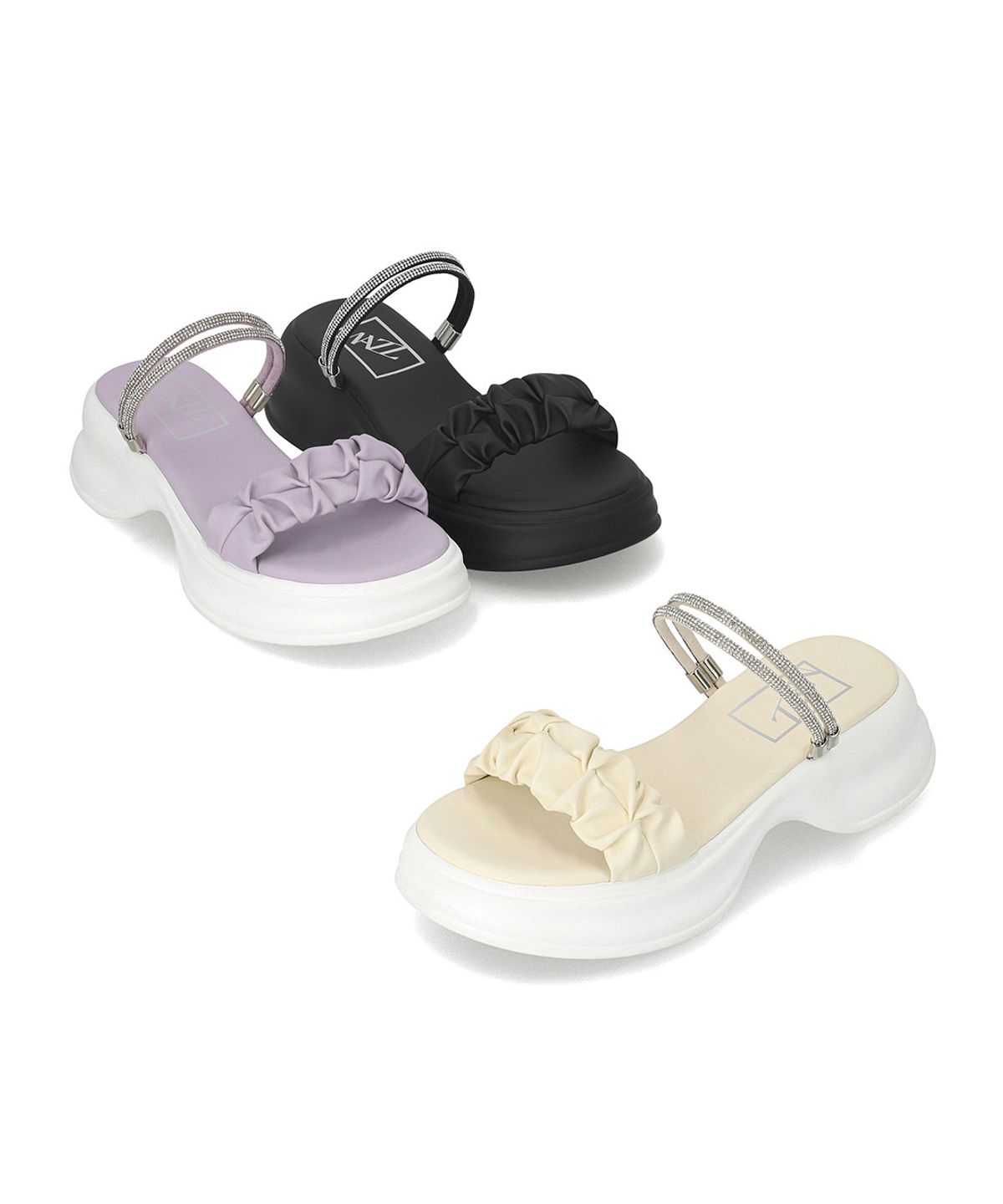 엘칸토(ELCANTO) 마쯔 여성 소프트 링클 몰드 샌들 5.5cm LCWW09M526