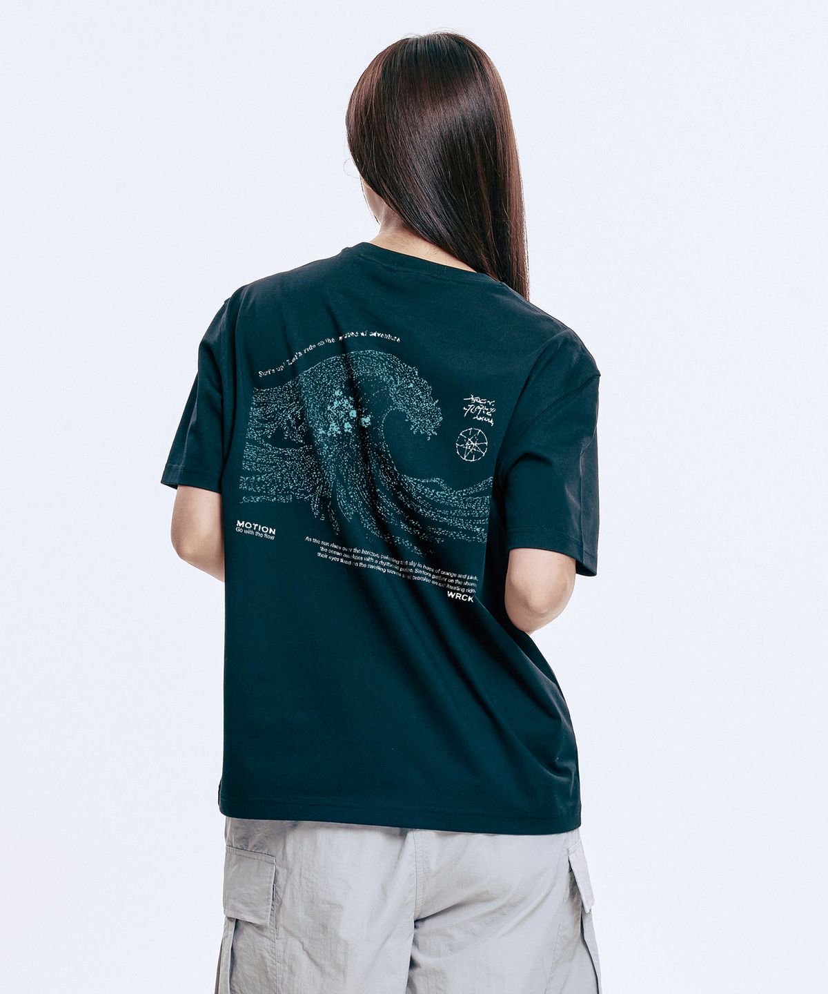 와일드락(WILDROCK) Motion Wave Cool cotton Overfit half T-shirts