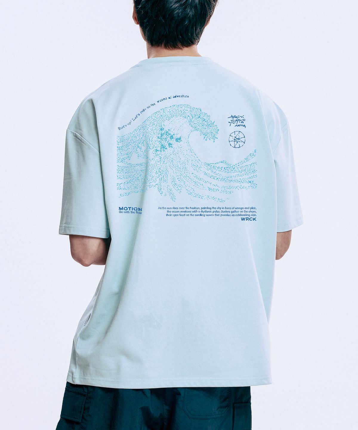 와일드락(WILDROCK) Motion Wave Cool cotton Overfit half T-shirts