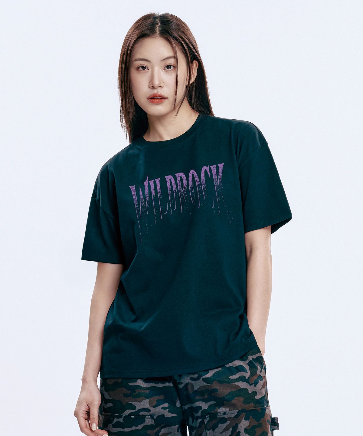와일드락(WILDROCK) Dripping Wildrock Cool cotton Overfit half T-shirts