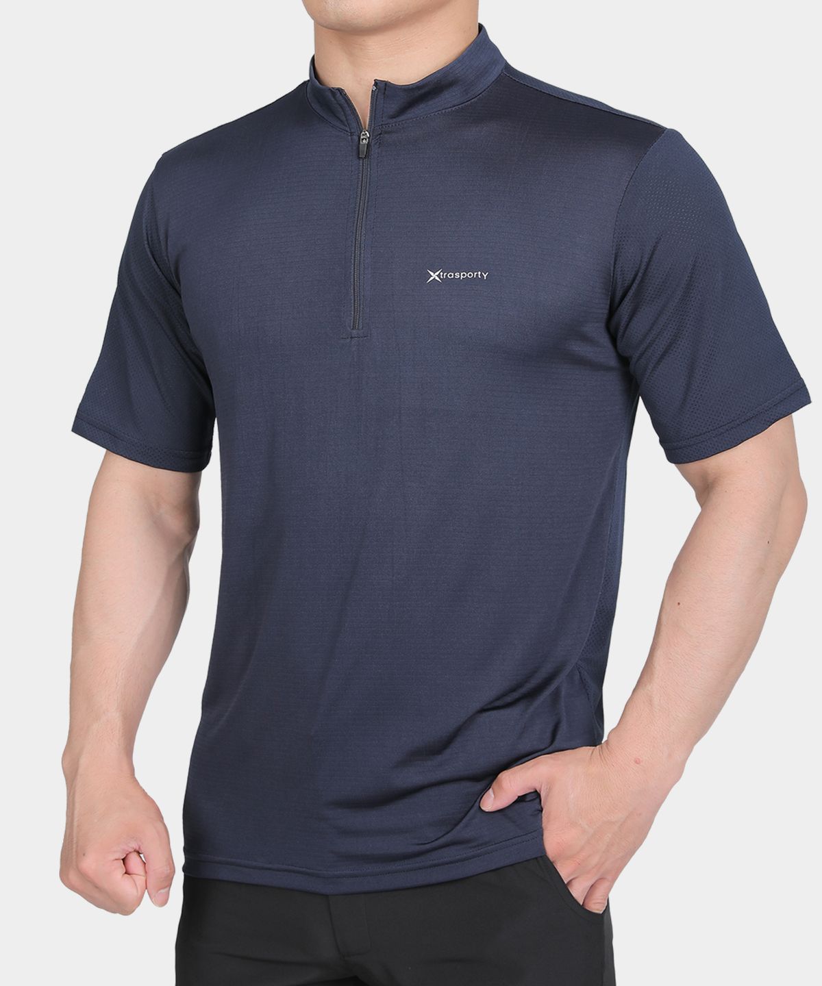 엑스트라스포티(EXTRASPORTY) 텐션업 남성 메쉬 반팔 집업 티셔츠 5 Colors
