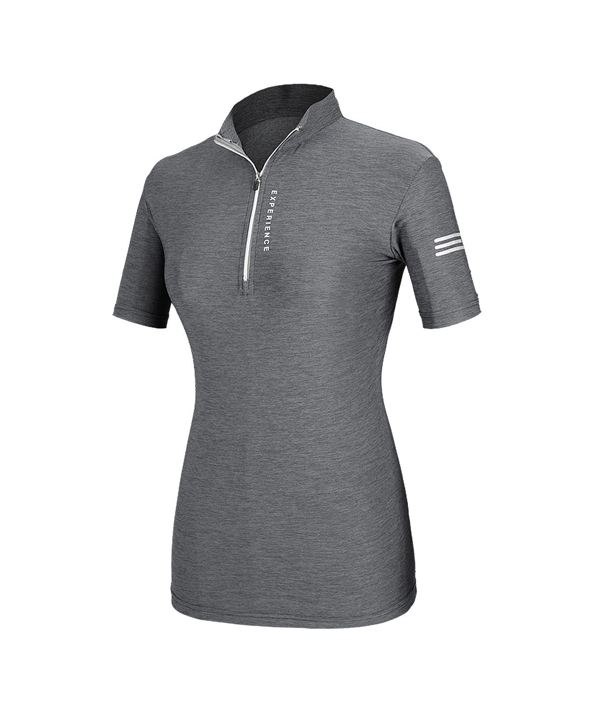 엑스트라스포티(EXTRASPORTY) 라인라이트 여성 멜란지 집업 반팔티셔츠 4 Colors