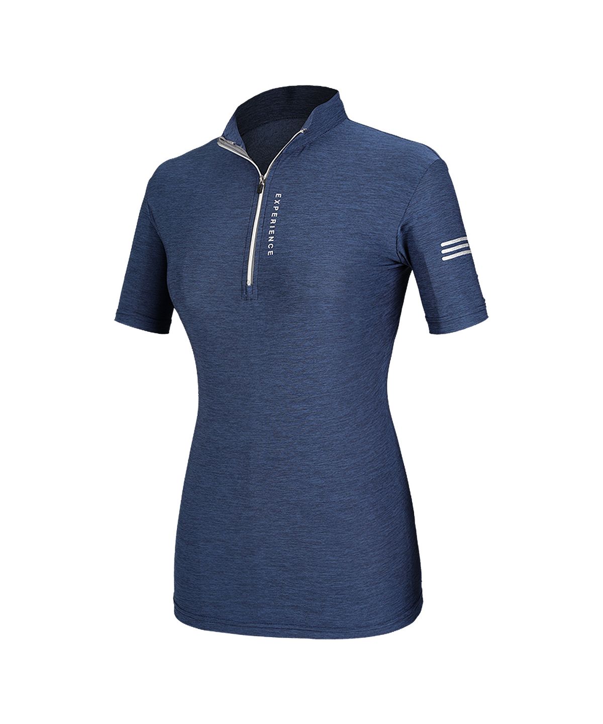 엑스트라스포티(EXTRASPORTY) 라인라이트 여성 멜란지 집업 반팔티셔츠 4 Colors
