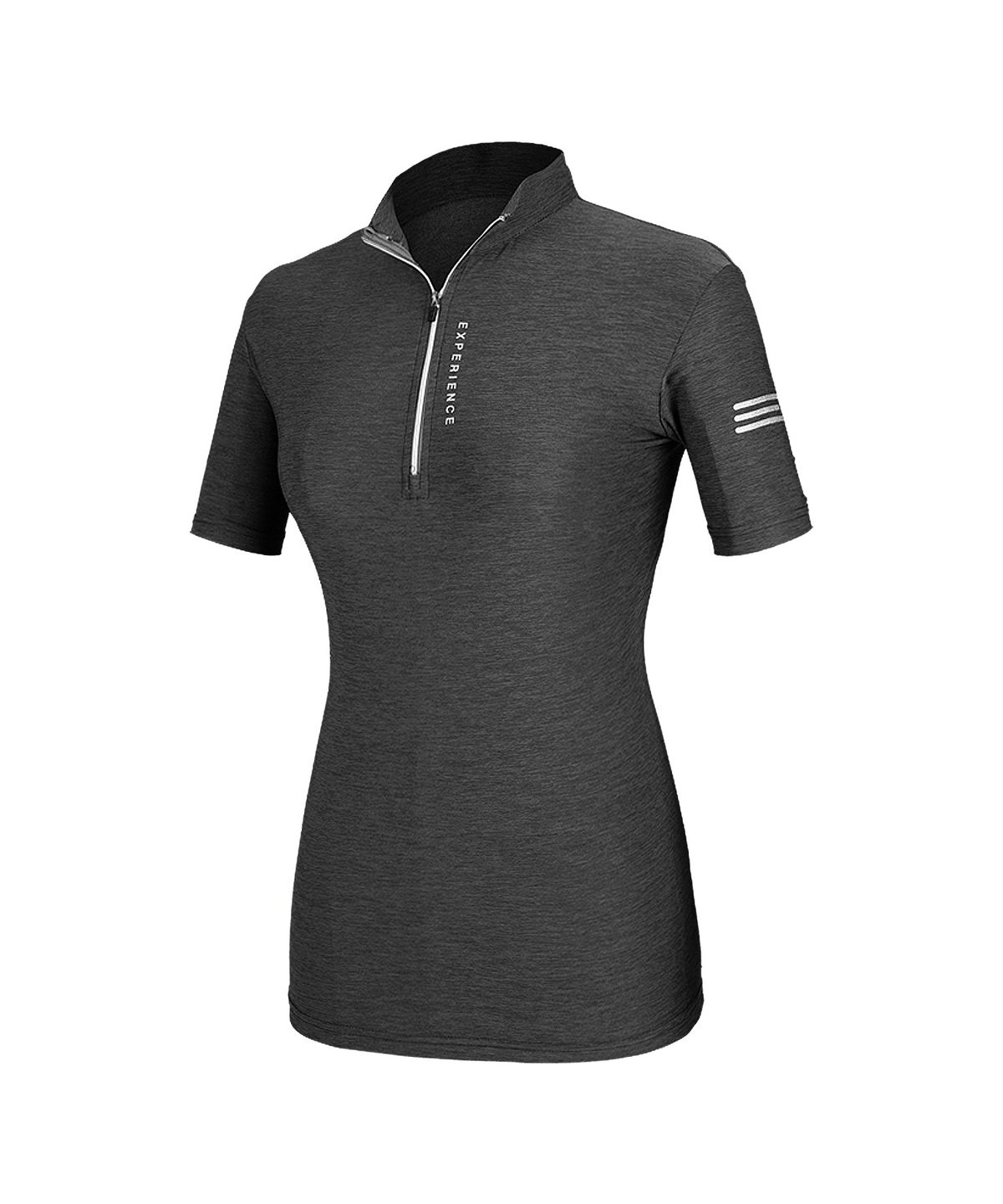 엑스트라스포티(EXTRASPORTY) 라인라이트 여성 멜란지 집업 반팔티셔츠 4 Colors