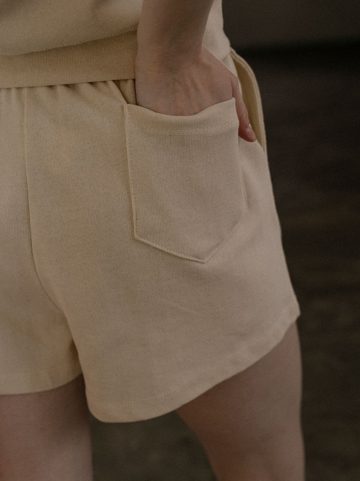 프리버07(FRIVER07) Classic sweat shorts FRSP02SP01_Cream