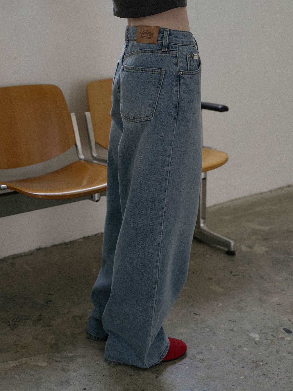 프리버07(FRIVER07) Loose fit denim pants FRSP02DP06_Blue