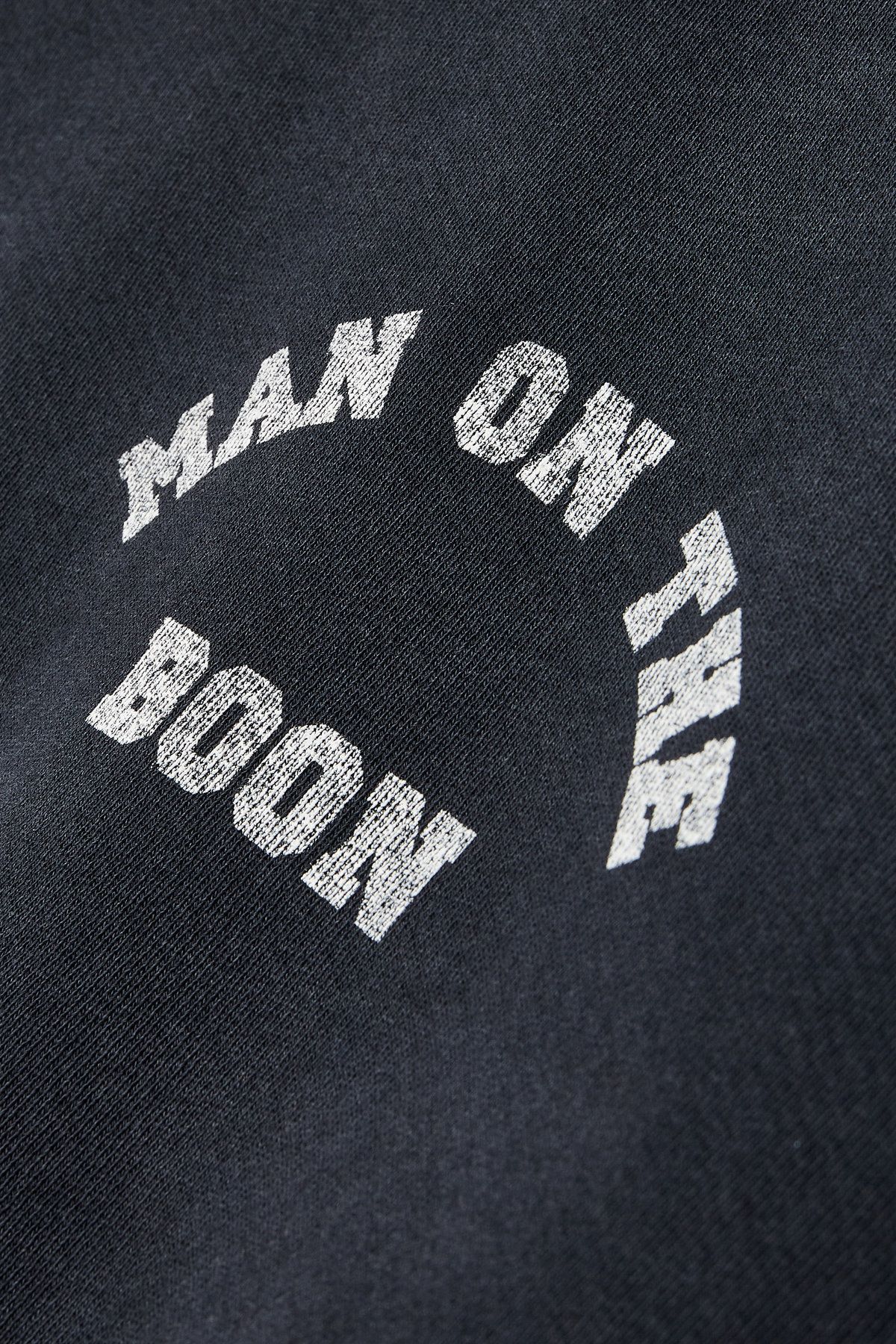 맨온더분(MAN ON THE BOON) [MADE IN USA] 테리 크루 스웨트 셔츠_블랙 4715112009