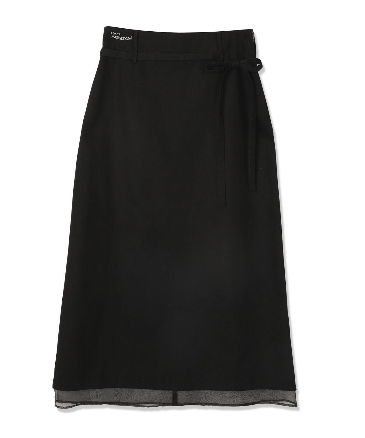 비바셔스(VIVACIOUS) Gaia Oganza Layered Long Skirt WHITE