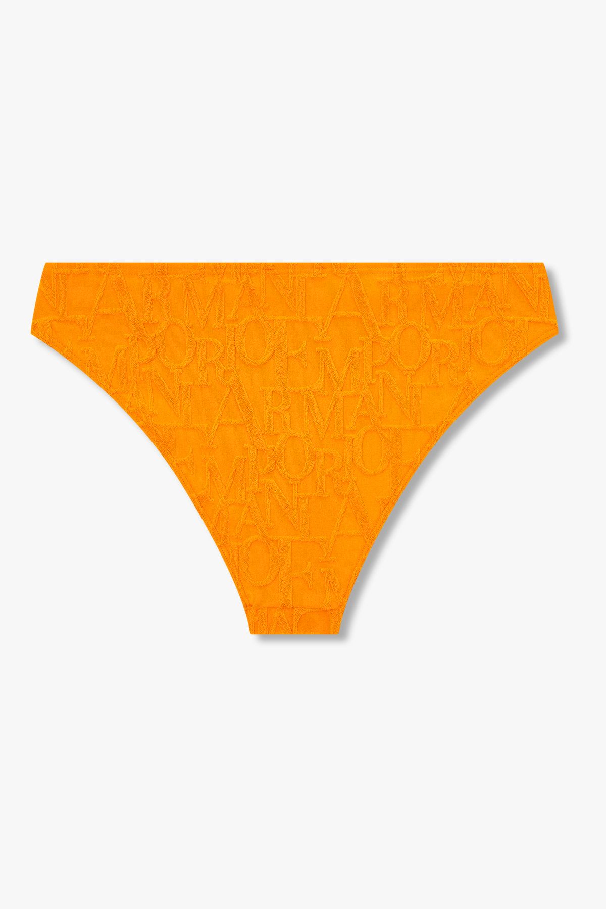 엠포리오 아르마니 언더웨어(EMPORIO ARMANI UNDERWEAR) 여성 타월링 로고 패턴 비키니 세트_오렌지 0825120502