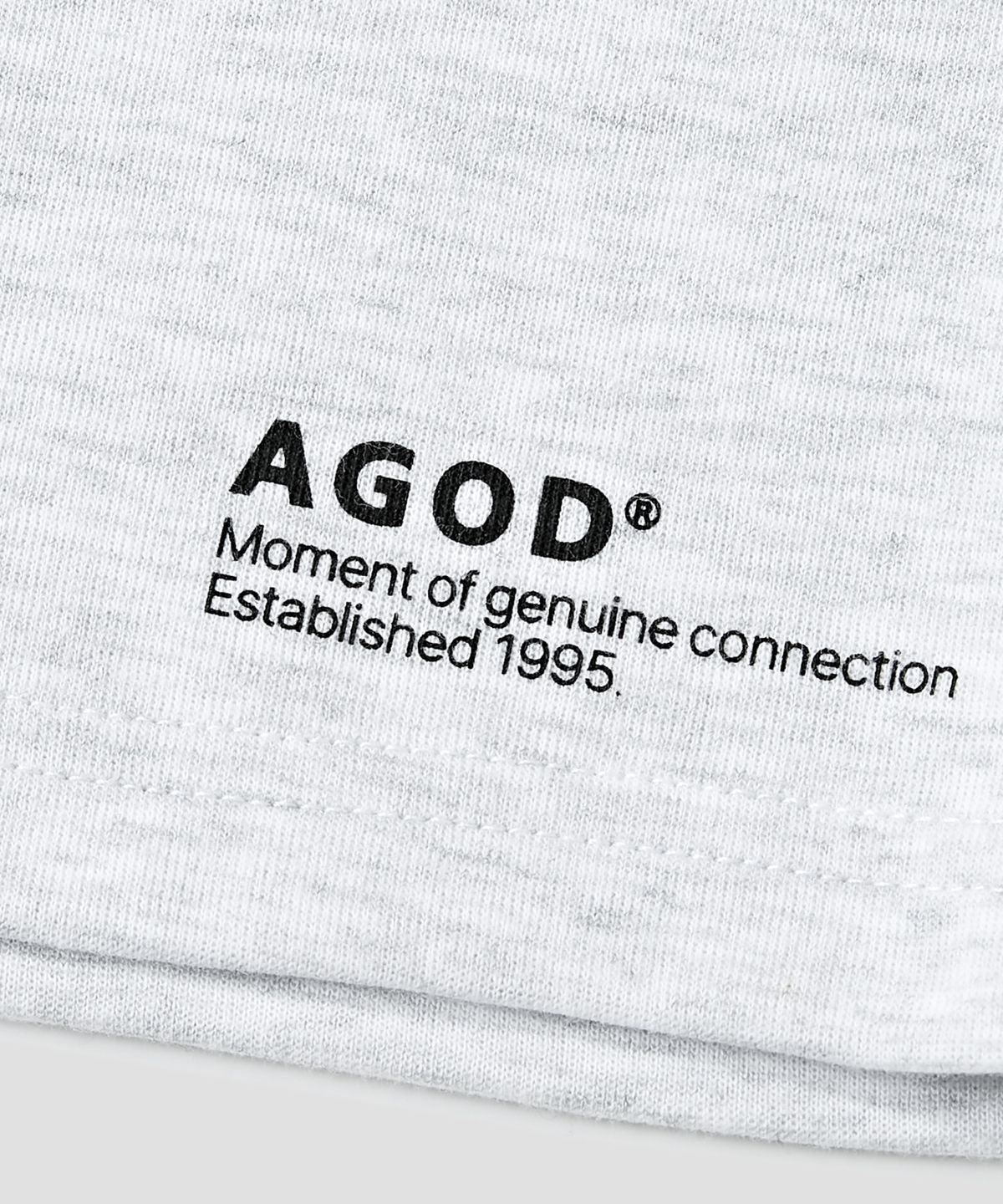 에이지오디(AGOD) 프론트 라인 스웨트 쇼츠 [화이트 멜란지]