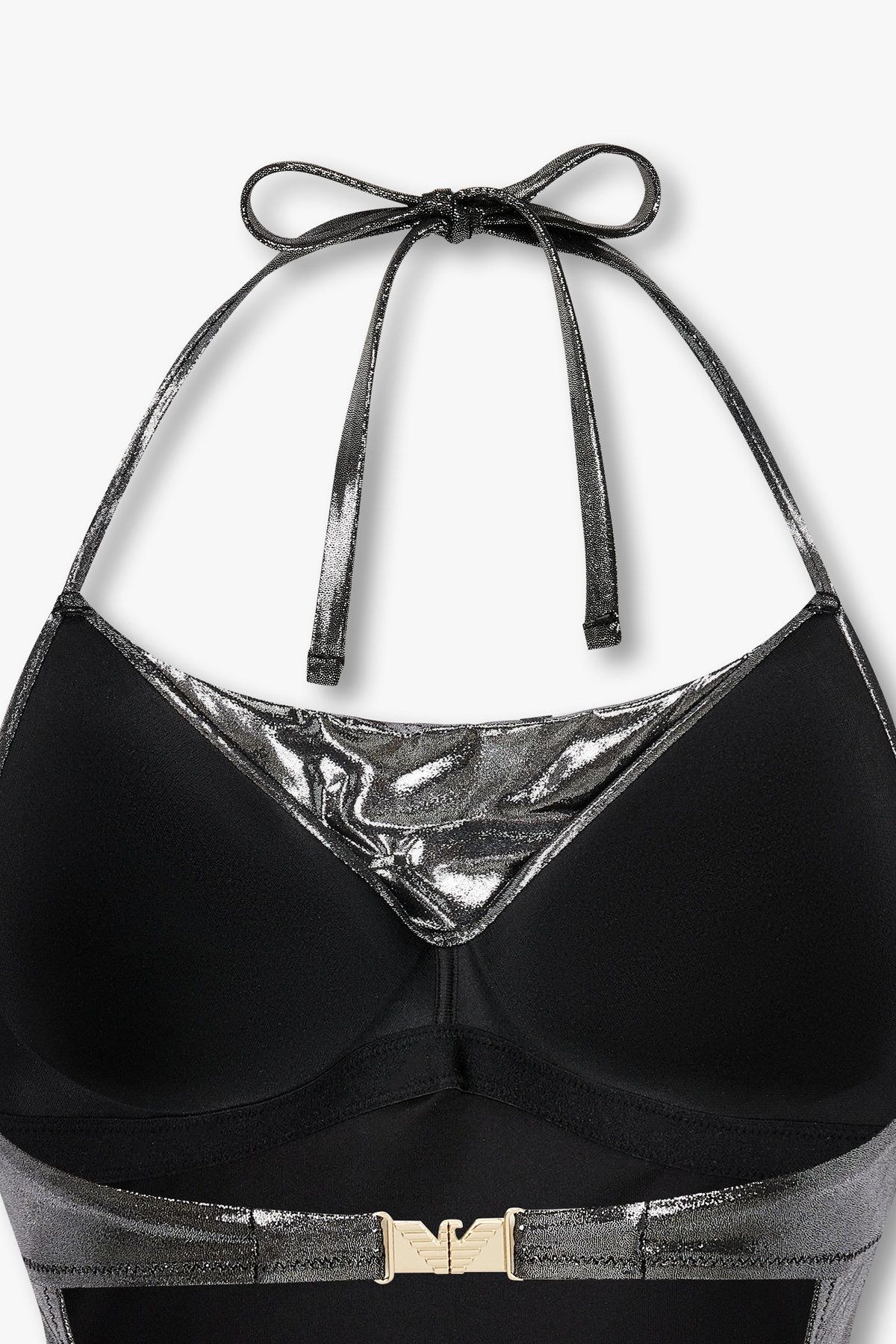 엠포리오 아르마니 언더웨어(EMPORIO ARMANI UNDERWEAR) 여성 샤이닝 패디드 스윔수트_블랙 0825120513