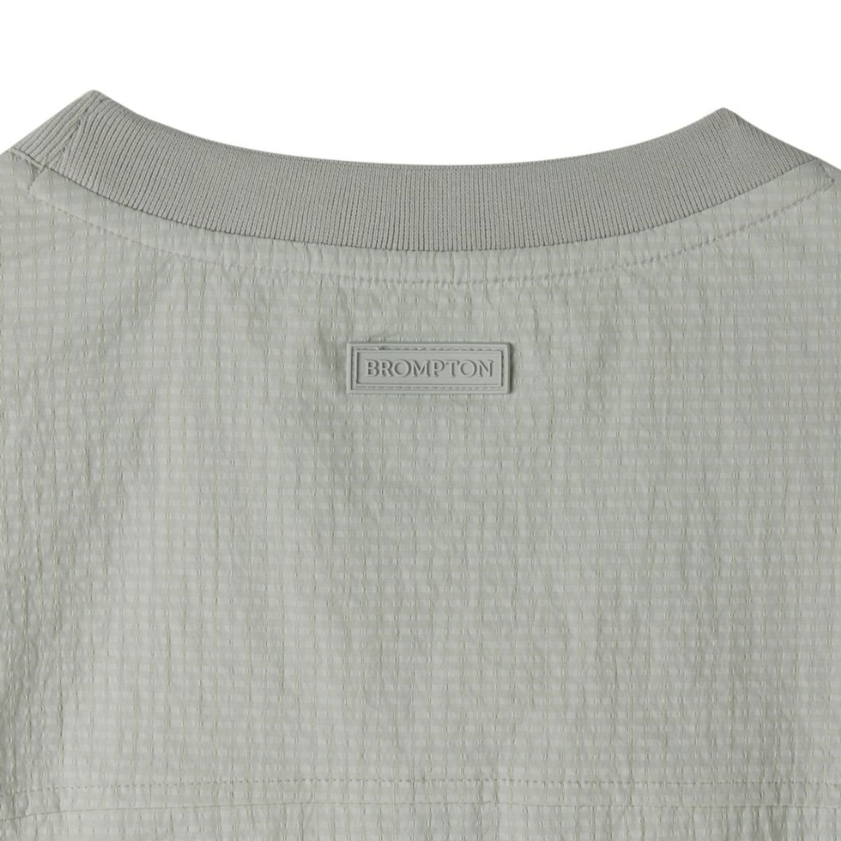 브롬톤 런던(BROMPTON LONDON) POLYESTER SEERSUCKER HALF SLEEVE T-SHIRT - L/GREY (P252MTS185)