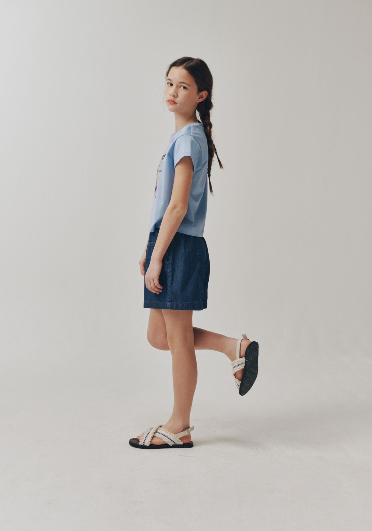 블루테일(BLUETAIL) AZB8TS04SB 스카이 블루 반팔 티셔츠