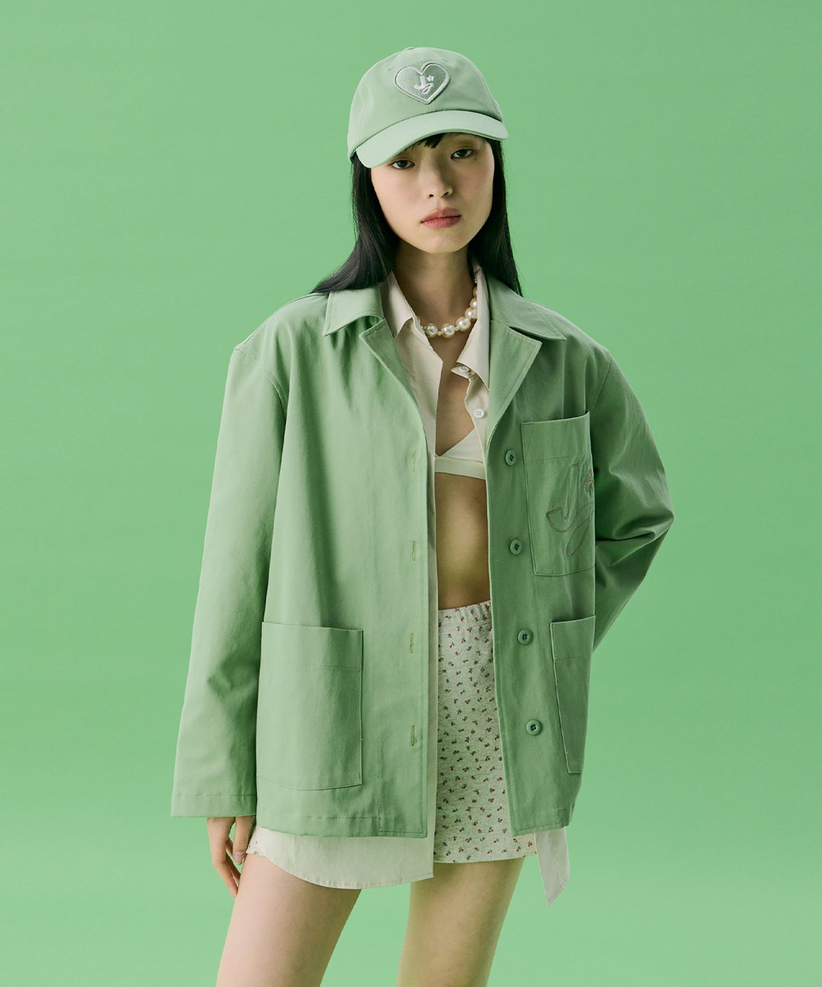 준준스페이스(JUNEJUNE SPACE) VOL12.Gardeners Jacket_Light Green(VOL12.가드너스 자켓_라이트그린)