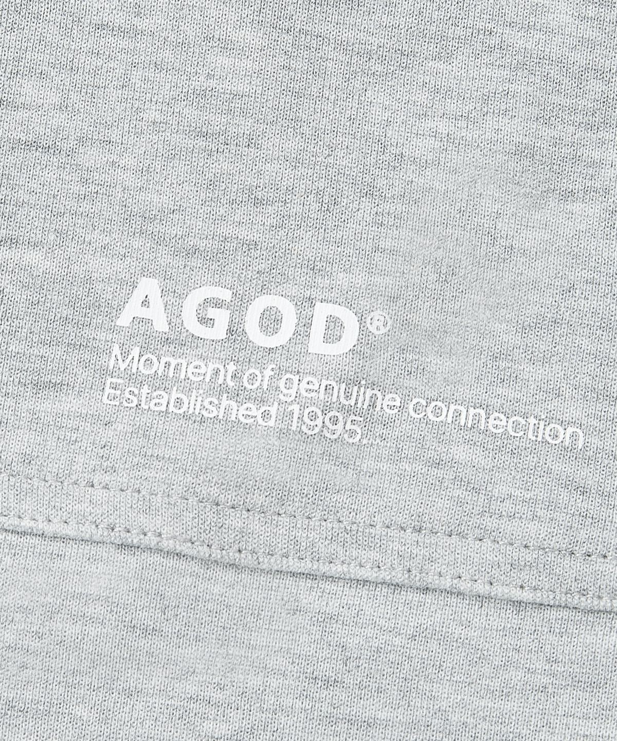 에이지오디(AGOD) 카펜터 아웃 포켓 와이드 스웨트 쇼츠 [헤더 그레이]