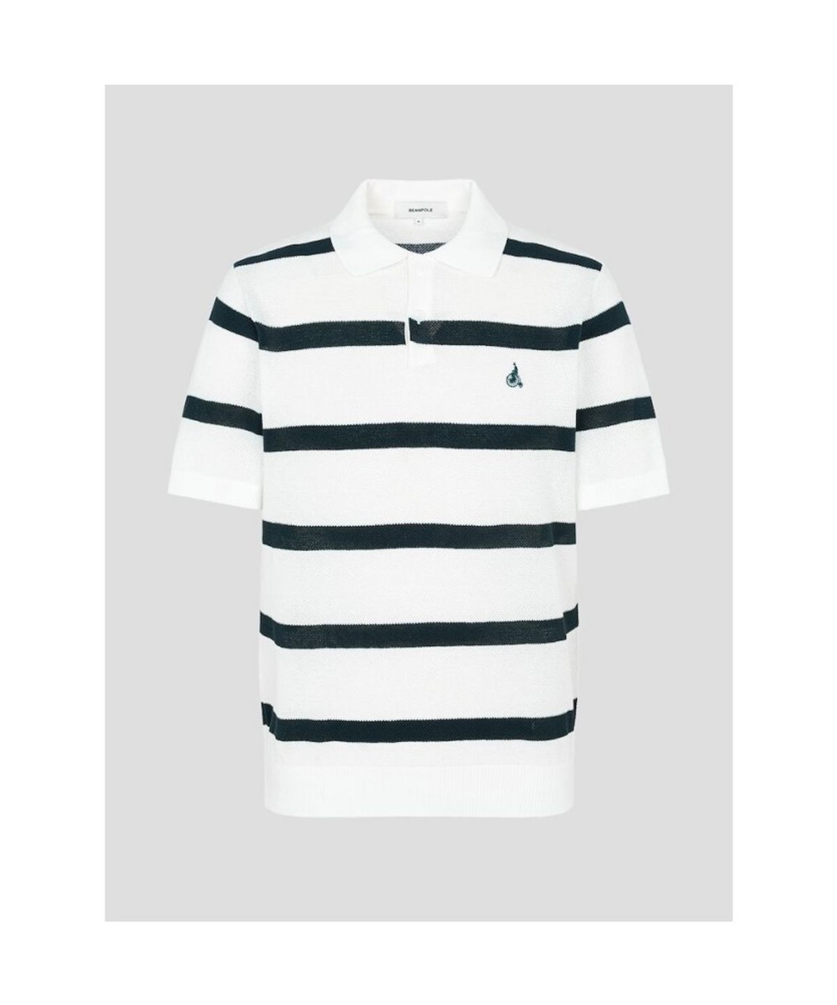 빈폴 멘(BEANPOLE MEN) 볼드 스트라이프 칼라넥 니트  화이트 (BC5451C421)