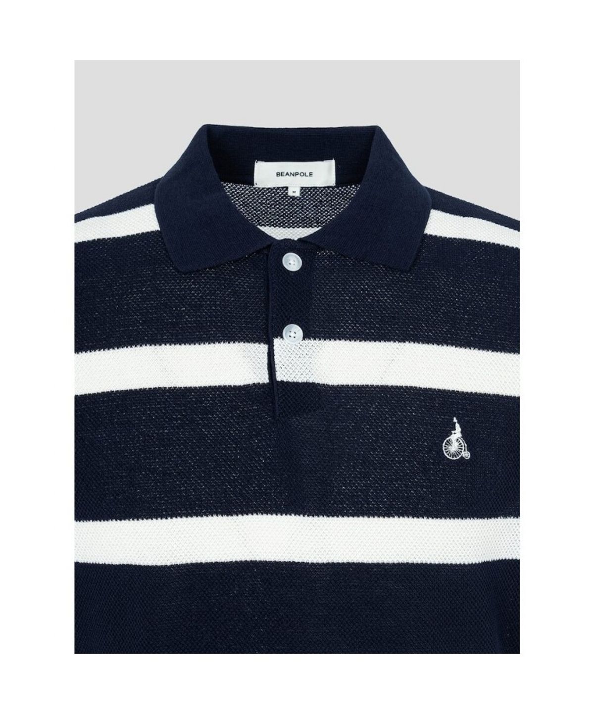 빈폴 멘(BEANPOLE MEN) 볼드 스트라이프 칼라넥 니트  네이비 (BC5451C42R)