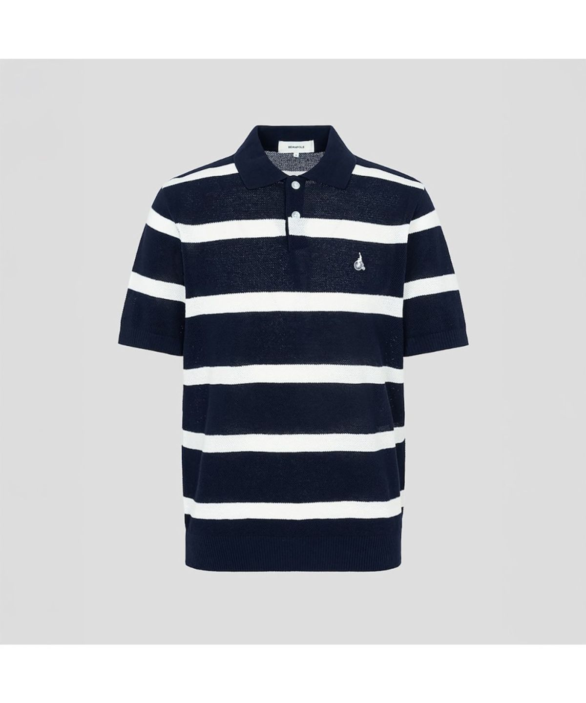 빈폴 멘(BEANPOLE MEN) 볼드 스트라이프 칼라넥 니트  네이비 (BC5451C42R)