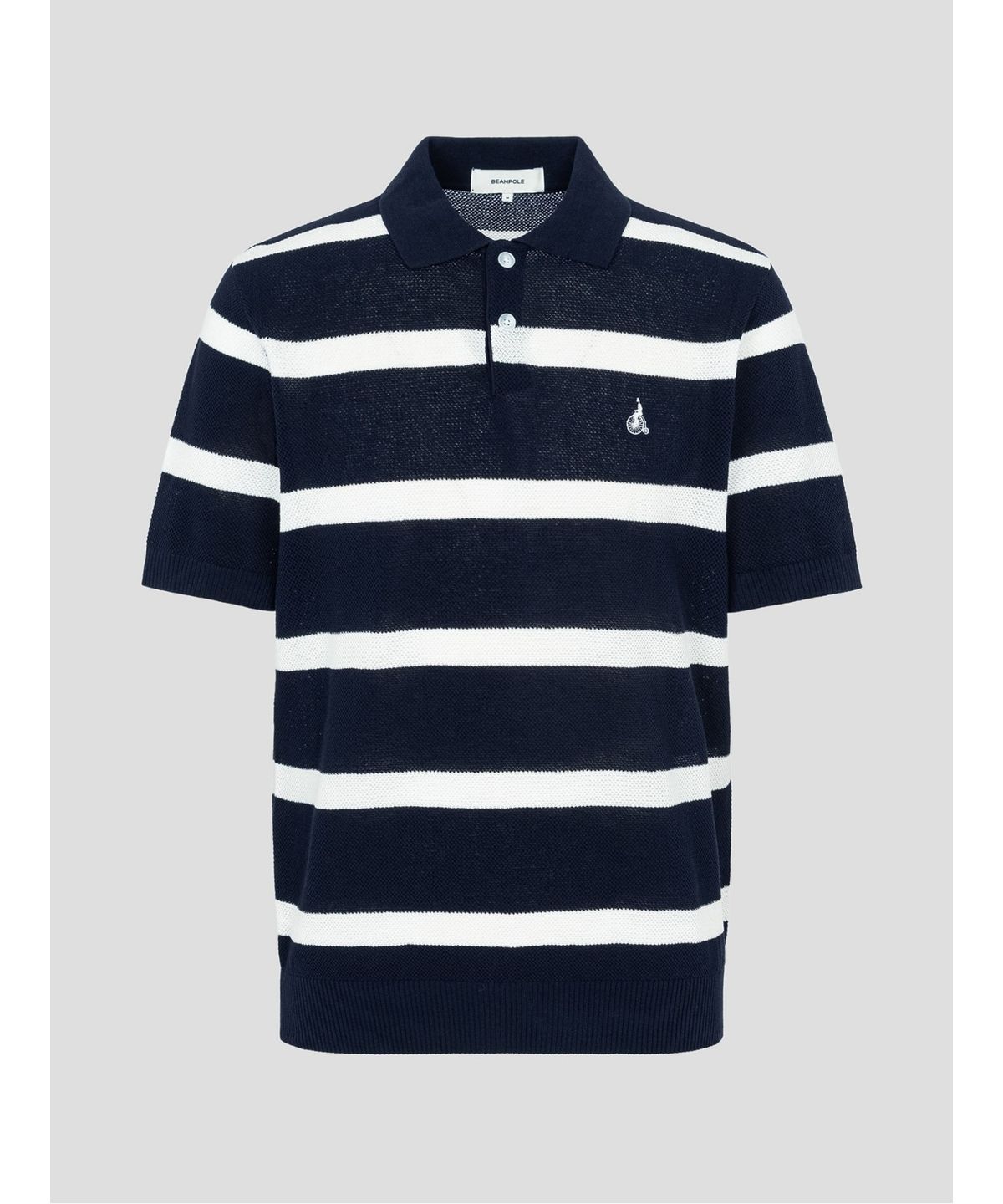 빈폴 멘(BEANPOLE MEN) 볼드 스트라이프 칼라넥 니트  네이비 (BC5451C42R)