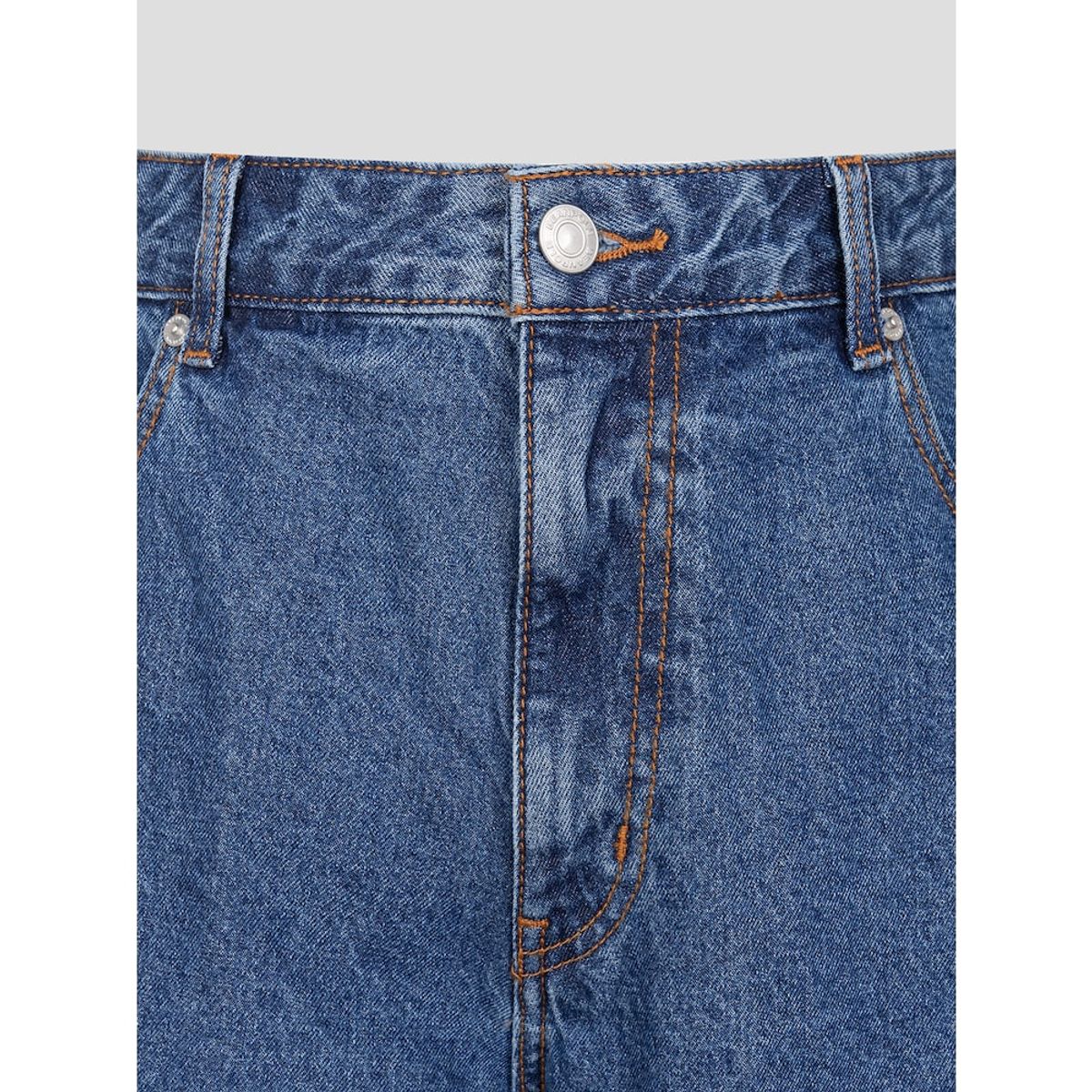 빈폴 멘(BEANPOLE MEN) 워싱 데님 하프 팬츠  블루