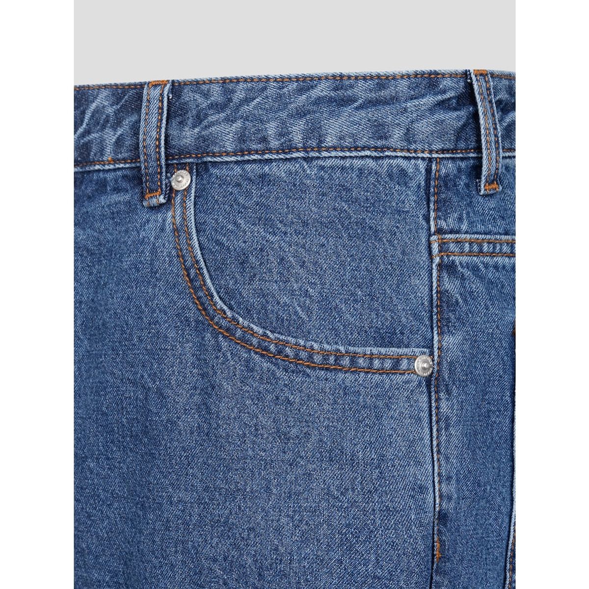 빈폴 멘(BEANPOLE MEN) 워싱 데님 하프 팬츠  블루