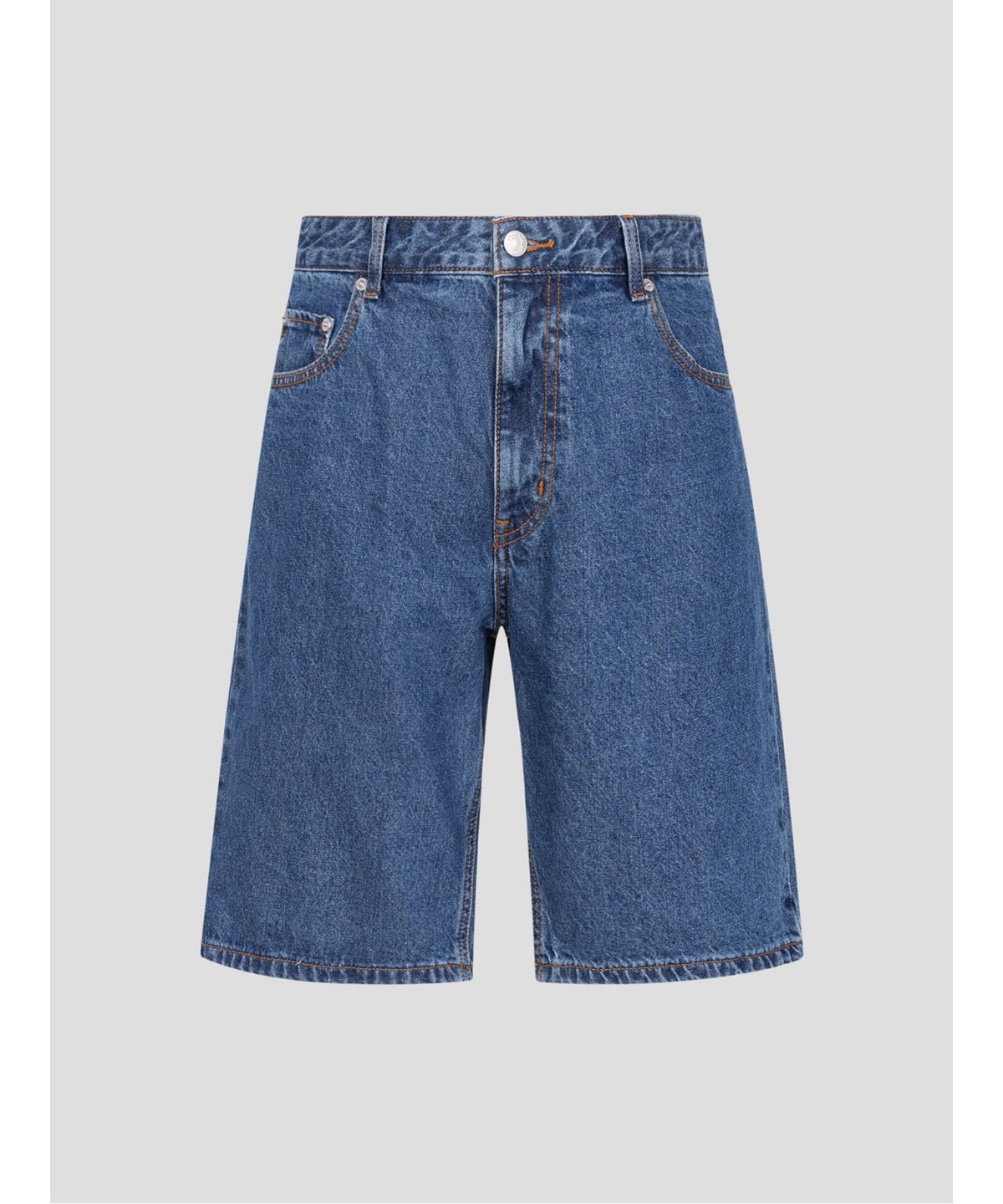 빈폴 멘(BEANPOLE MEN) 워싱 데님 하프 팬츠  블루