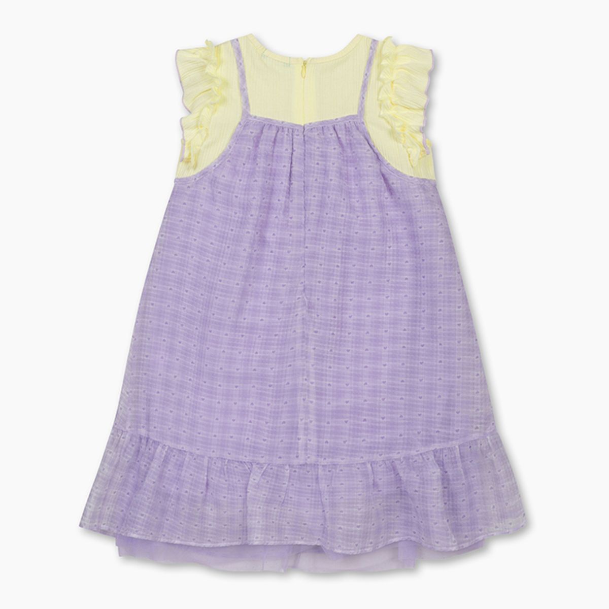 베네통키즈(BENETTONKIDS) 러블리 체크 엠보 원피스_QAOP31531LV