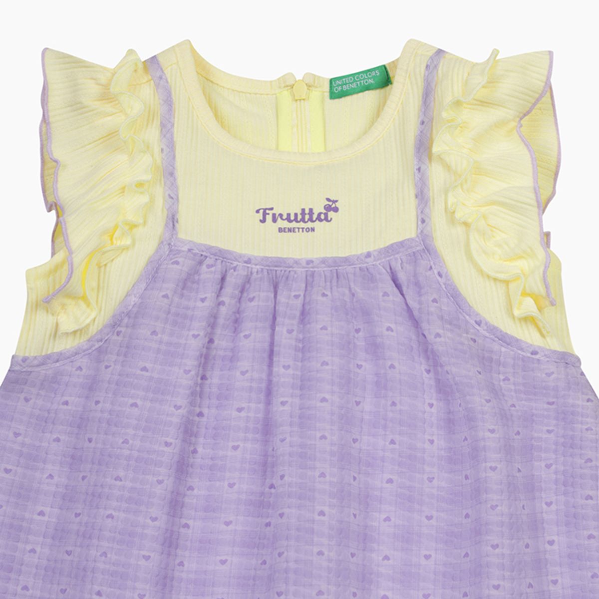 베네통키즈(BENETTONKIDS) 러블리 체크 엠보 원피스_QAOP31531LV