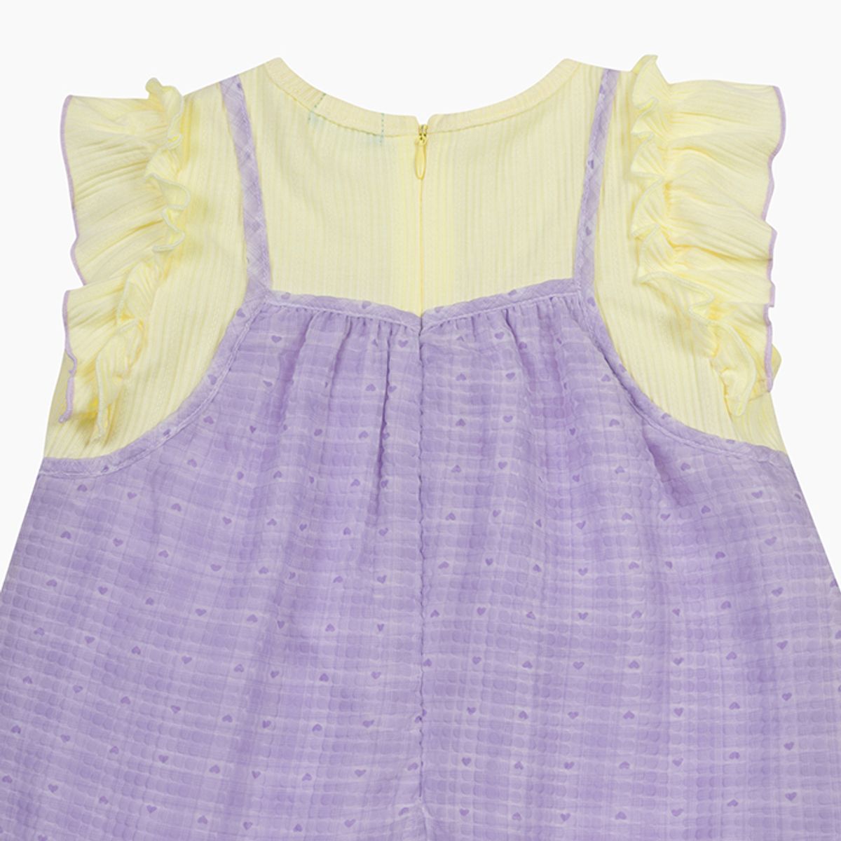 베네통키즈(BENETTONKIDS) 러블리 체크 엠보 원피스_QAOP31531LV