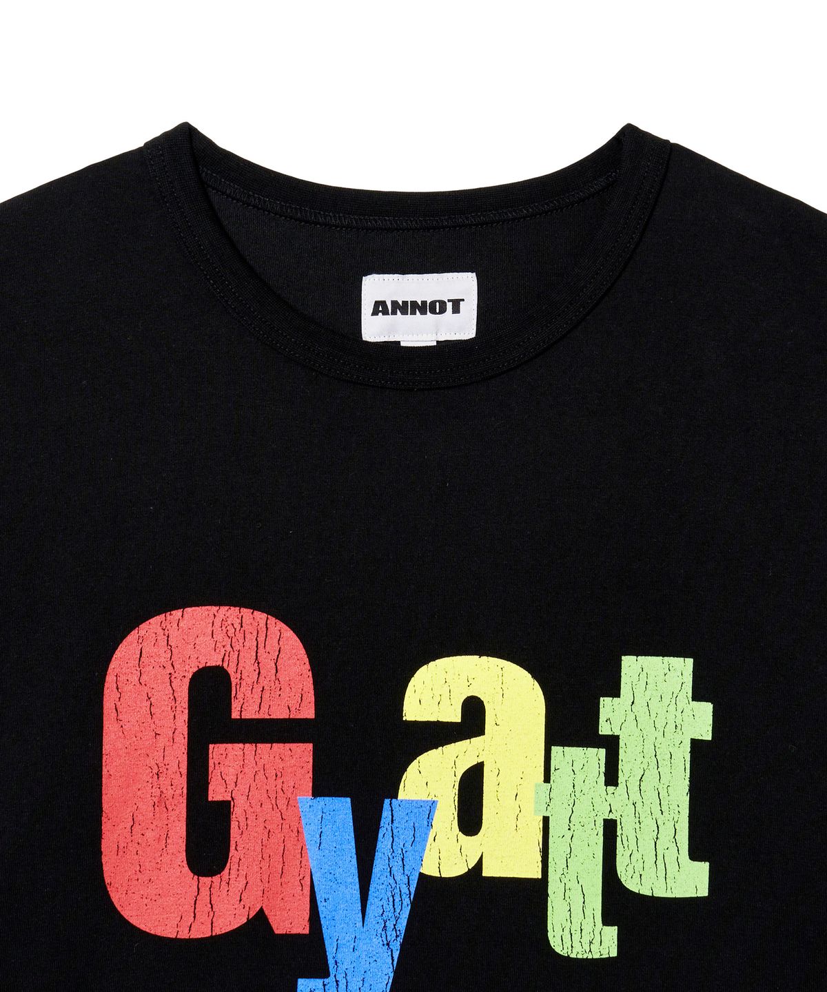 아노트(ANNOT) GYATT 워시드 티셔츠 블랙