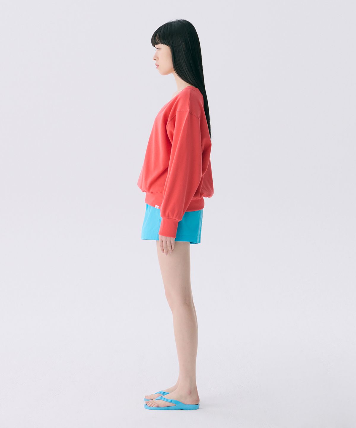 준준스페이스(JUNEJUNE SPACE) VOL12. V-neck Waffle T_Red(VOL12. 브이넥와플T_레드)