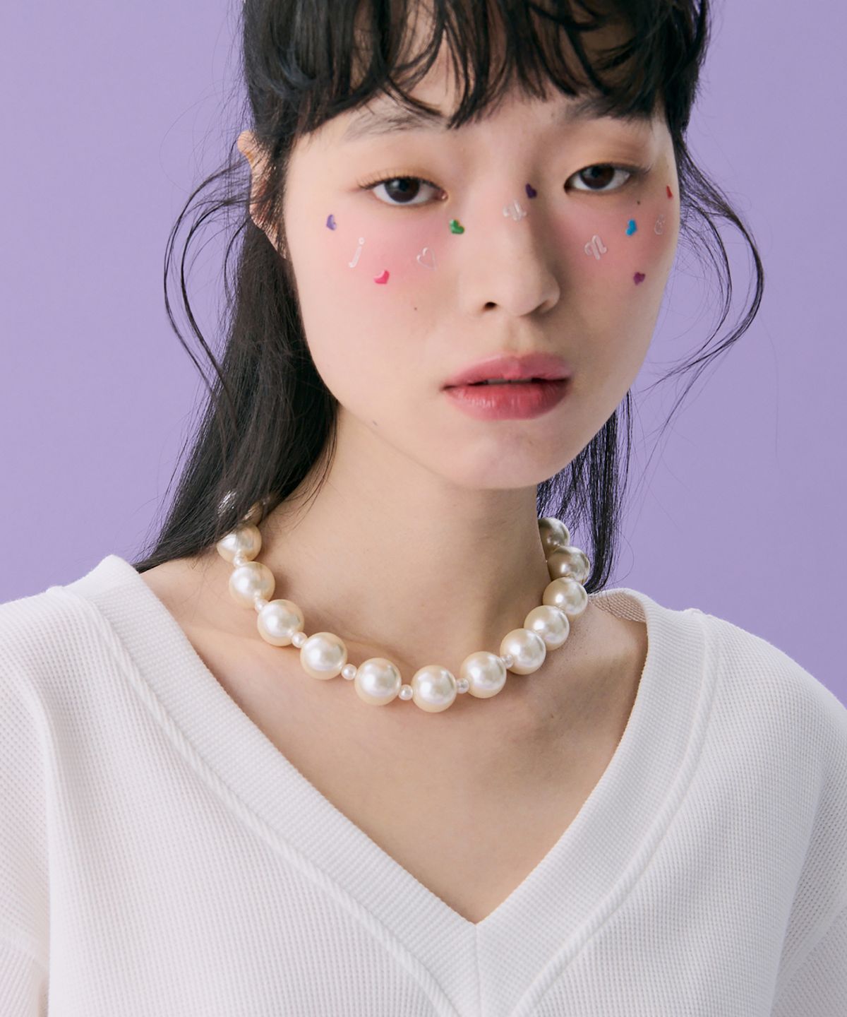준준스페이스(JUNEJUNE SPACE) VOL12. V-neck Waffle T_Ivory(VOL12. 브이넥와플T_아이보리)
