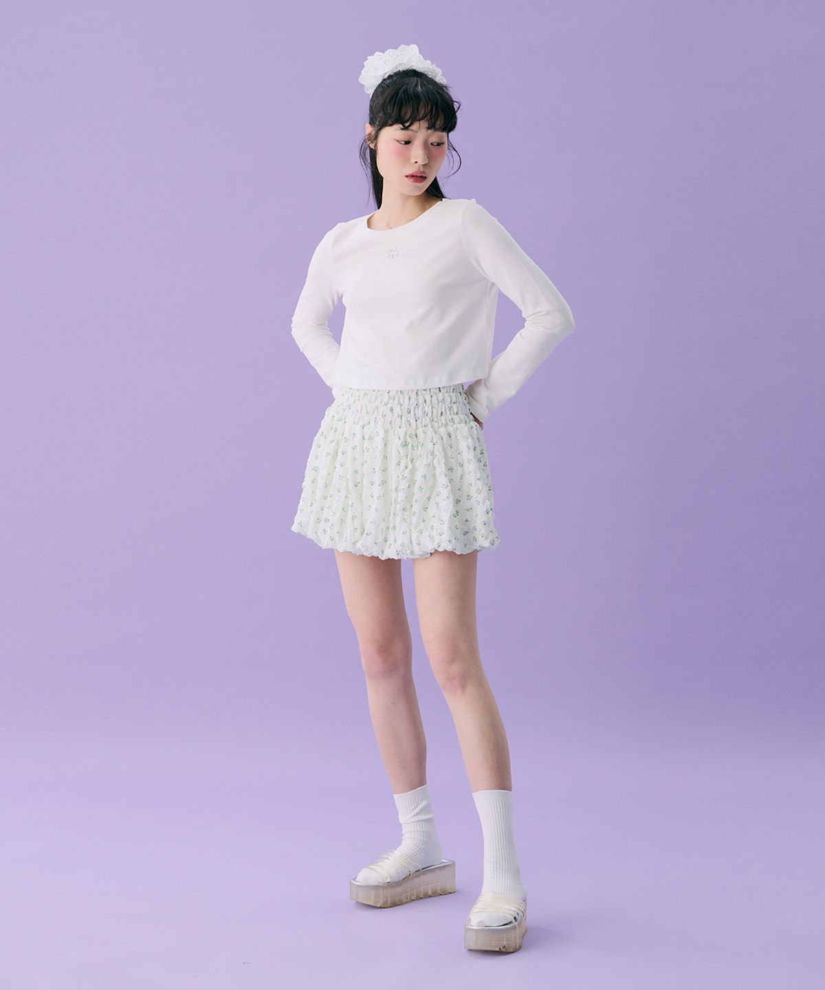 준준스페이스(JUNEJUNE SPACE) VOL12. Bow Wow Printed T_White(VOL12. 바우와우 프린트 T_화이트)