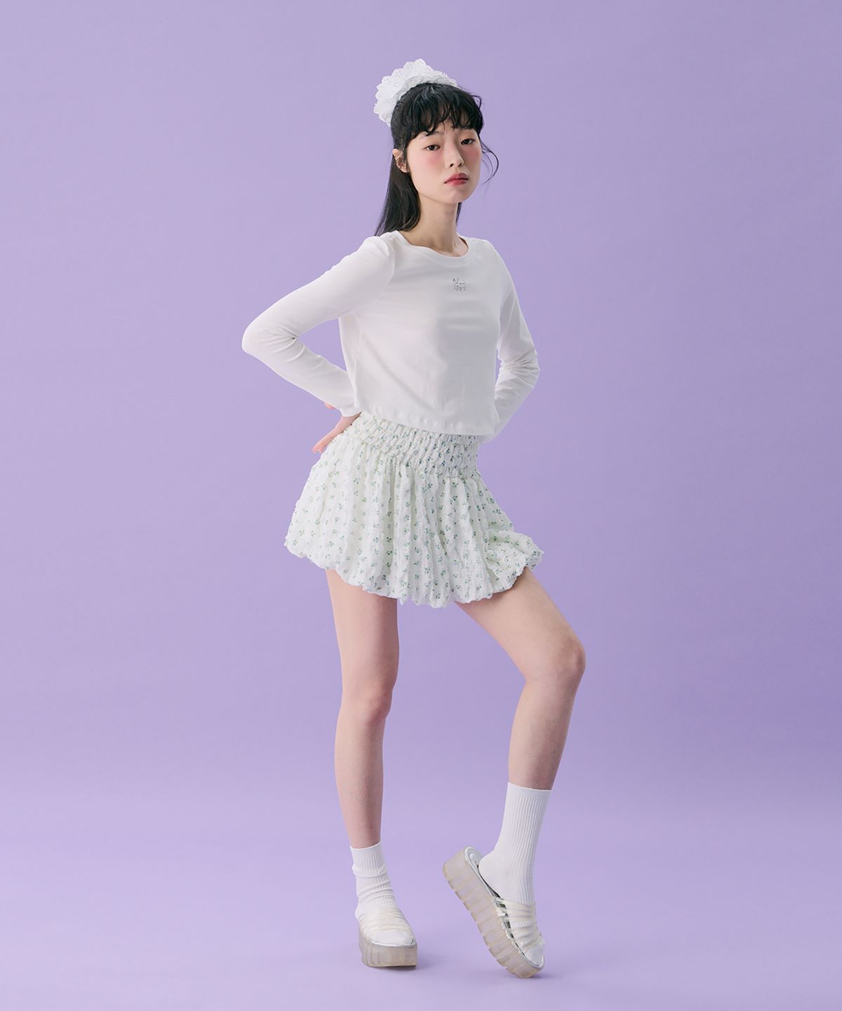 준준스페이스(JUNEJUNE SPACE) VOL12. Bow Wow Printed T_White(VOL12. 바우와우 프린트 T_화이트)