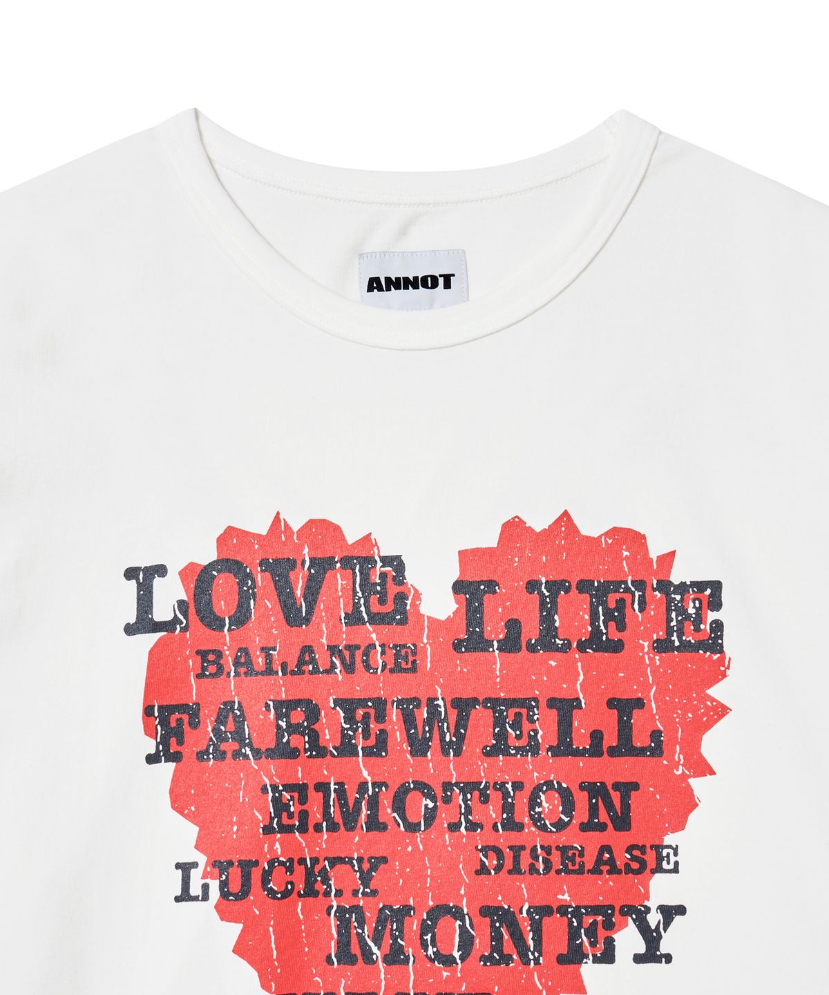 아노트(ANNOT) UNMANAGEABLE 워시드 티셔츠 오프 화이트