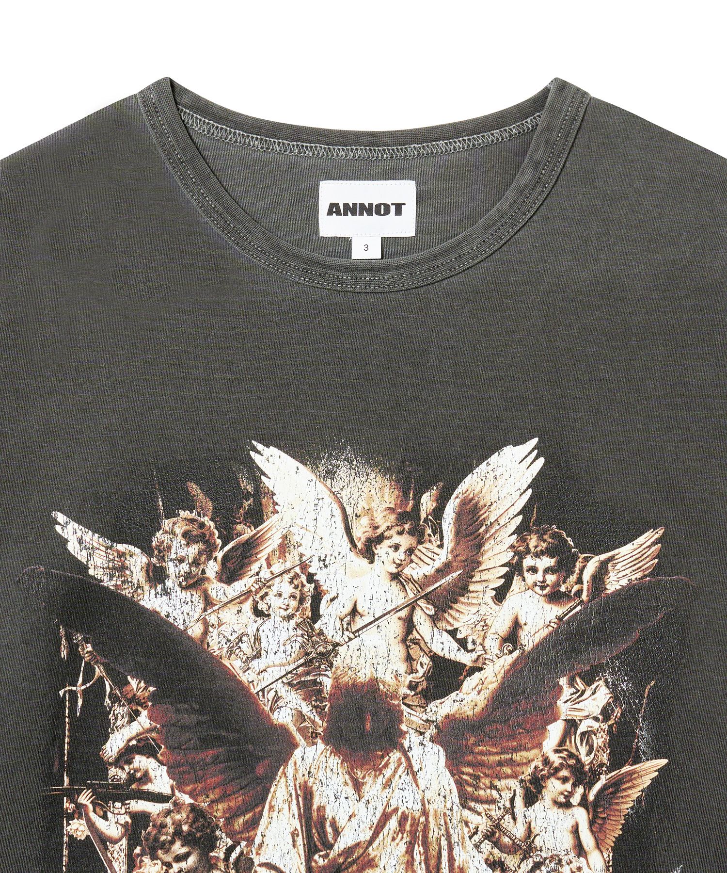 MUSINSA公式 | ANNOT 12 APOSTLES WASHED T-SHIRT PIGMENT CHARCOAL
