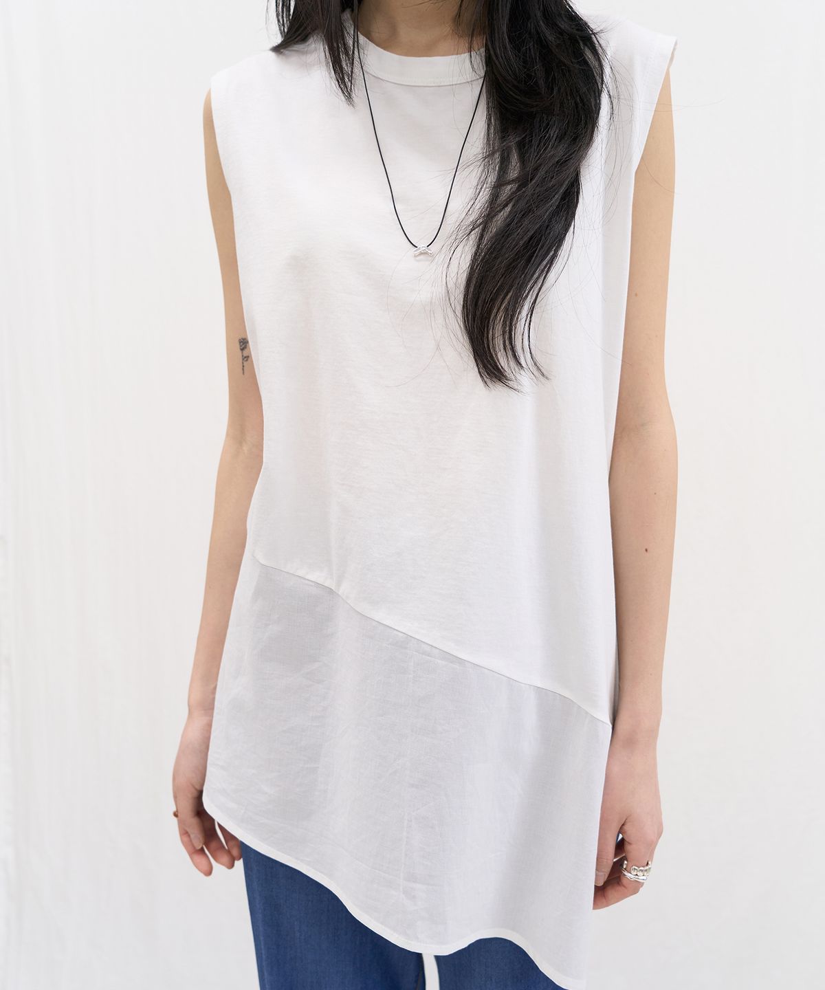 줄리아페페(JULIAPEPE) Cotton Square Layered dress (White)