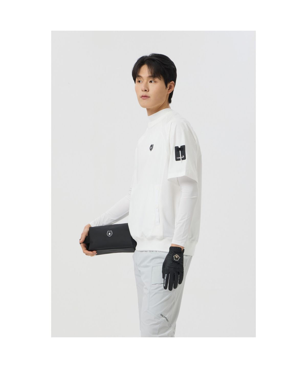 골든베어(GOLDEN BEAR) Stretchable Nylon Crewneck Sweatshirt_G4TAM25221WHX
