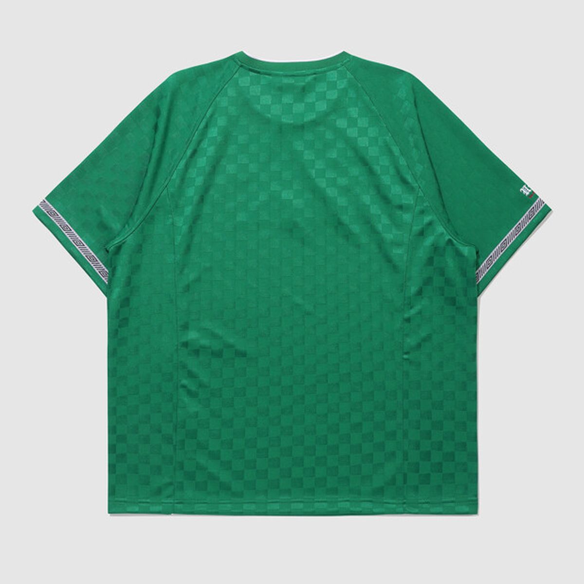 엄브로(UMBRO) HBL BLOKE OG 스트라이프 자카드 라운드 반팔 저지 그린(UQ221CRJ51)