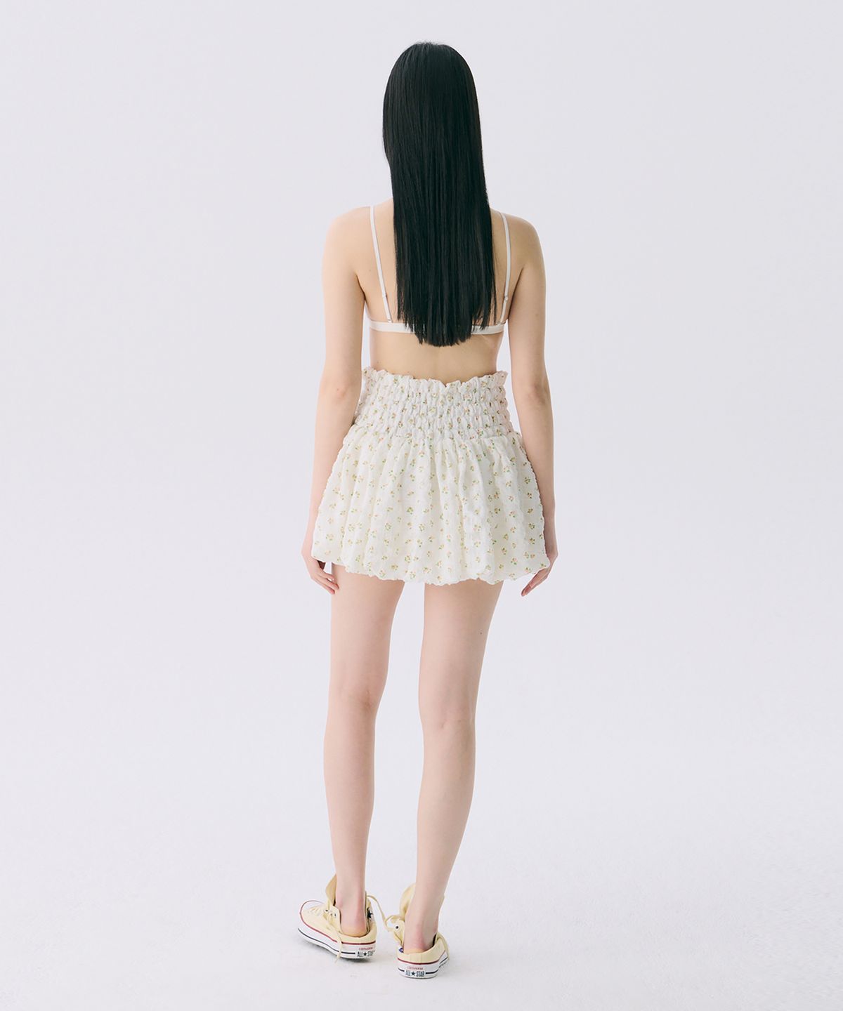 준준스페이스(JUNEJUNE SPACE) VOL12. Smocked Cloud Skirt_Pink(VOL12. 스모크 클라우드 스커트_핑크)