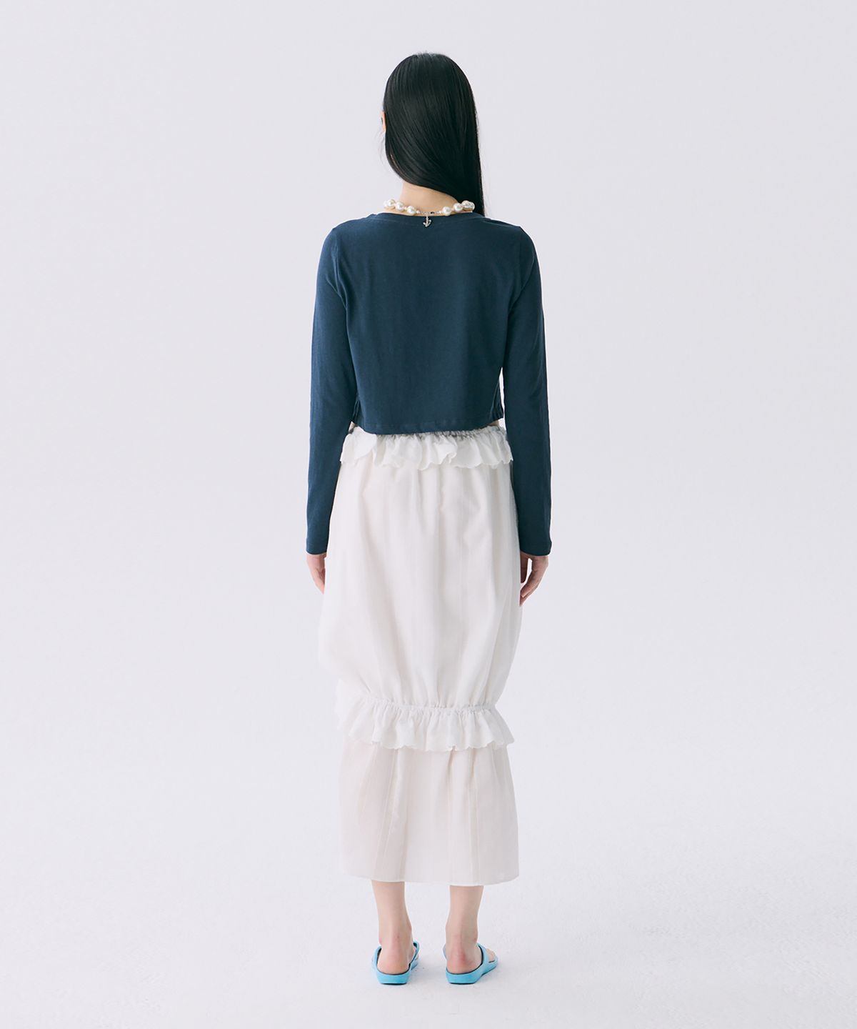 준준스페이스(JUNEJUNE SPACE) VOL12. Frill Long Skirt_White(VOL12. 프릴롱스커트_화이트